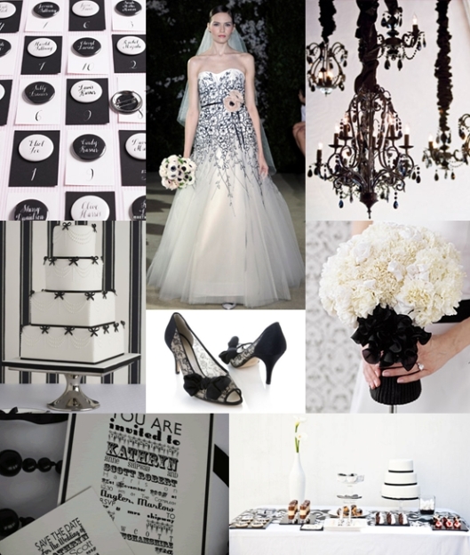 Black and white work so well together meaning that black and white weddings