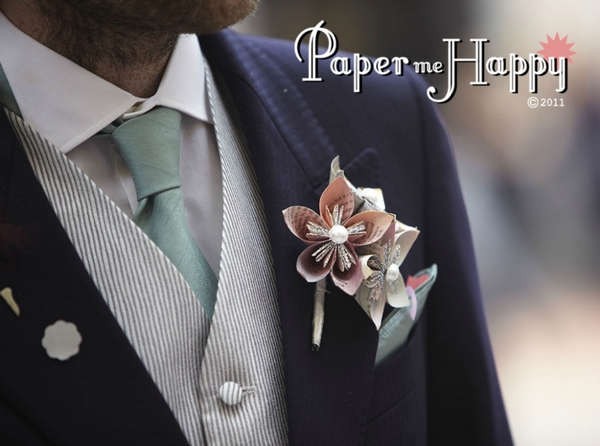 Paper Me Happy create beautiful handcrafted wedding bouquets pomanders 