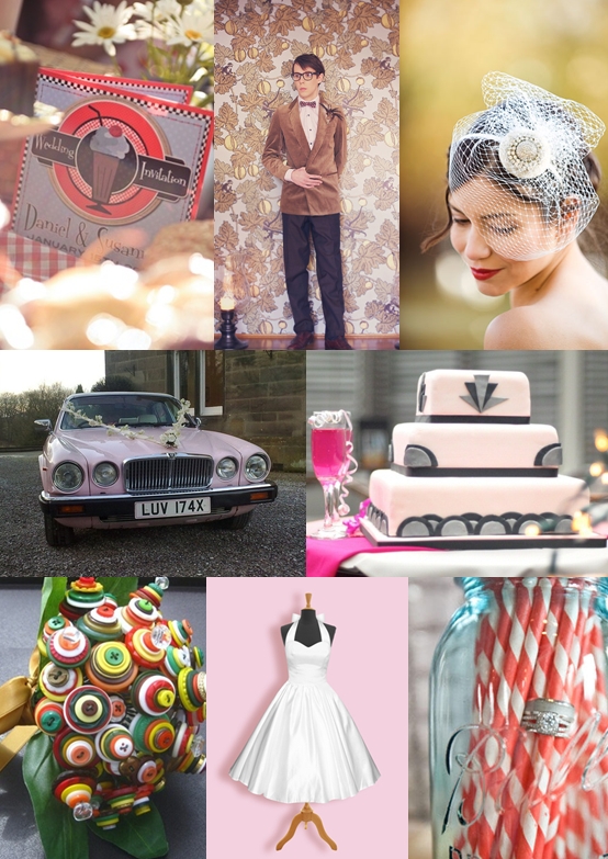 A retro wedding is all about being fun and funky