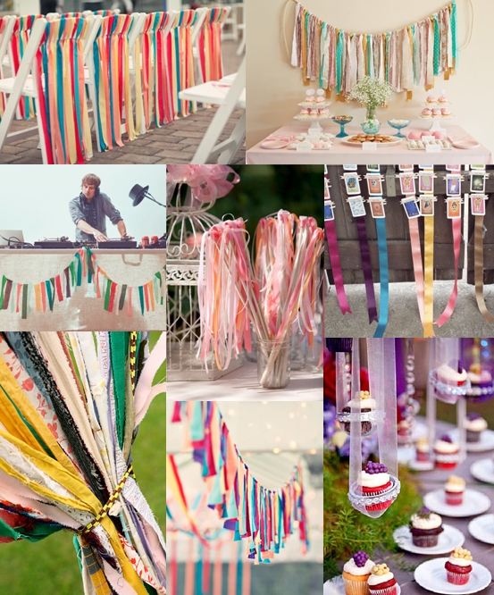 These are our favourite ribbon streamer wedding decoration ideas