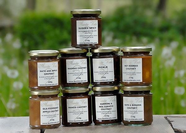 Popular flavours include Sussex Spicy Chutney Pickle Old Fashioned Apple 