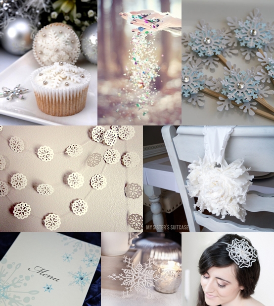 Here are some beautiful snowflake ideas for your wedding