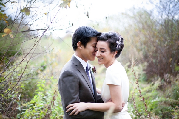 Bride and groom at a Beautiful Autumn Wedding in New Jersey Picture by 